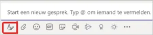 Onderwerp toevoegen aan je bericht in Microsoft Teams